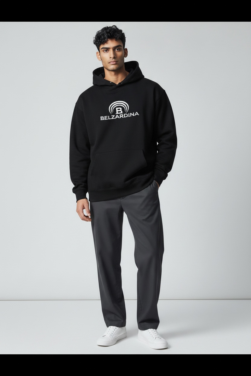 BELZARDINA Premium Cruiser Hoodie Black – Model