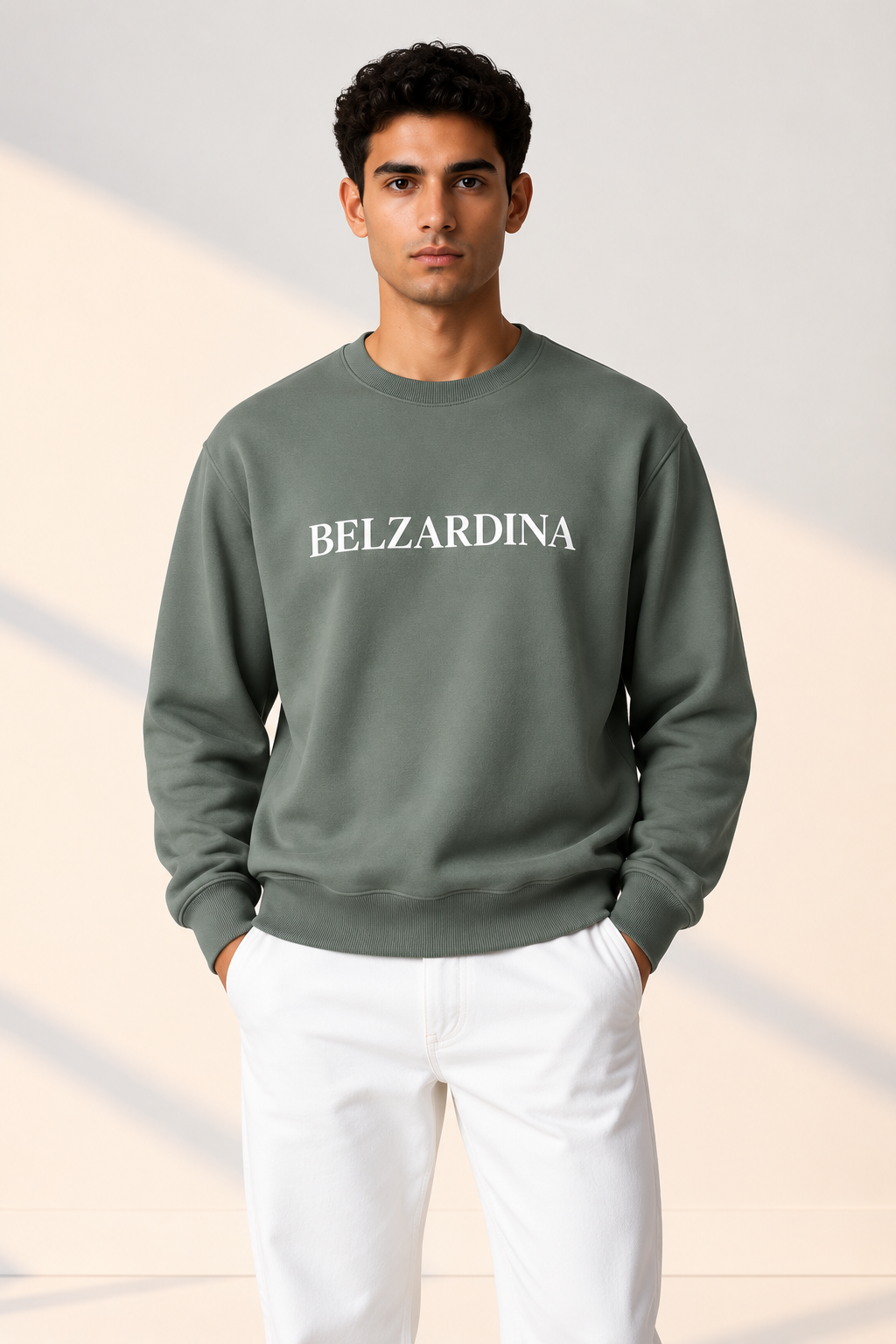 BELZARDINA Premium Sweatshirt Aloe – Model