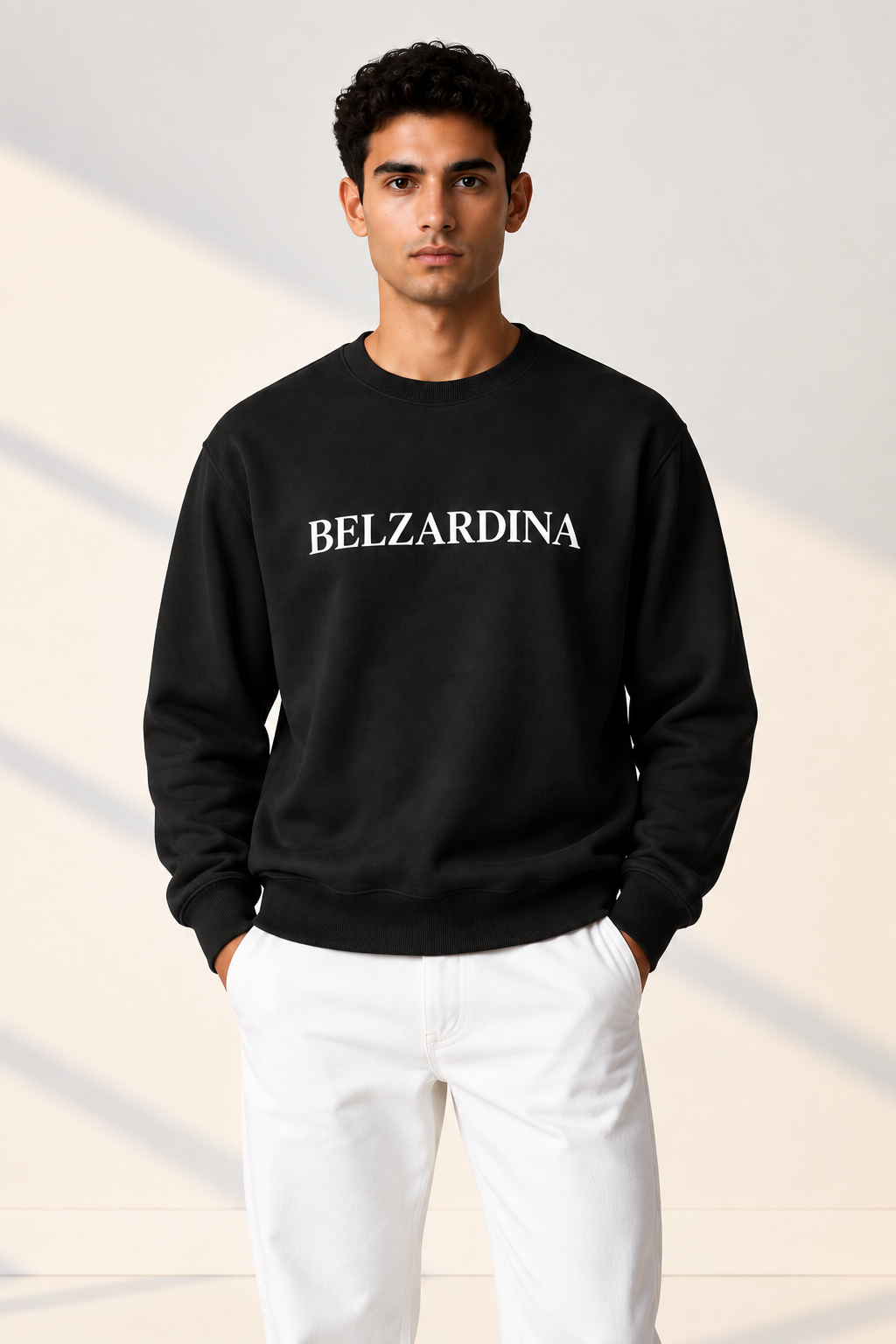 BELZARDINA Premium Sweatshirt Black – Model